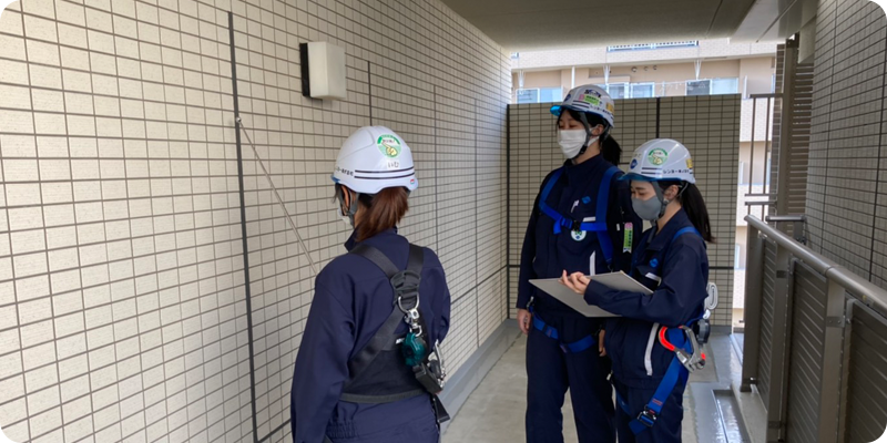 足場解体前仕上がり確認